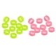 thumbnail image 1 of 20x peluquero tijeras de peluquería tijeras empu?aduras de anillo de dedo inserciones verde / rosa, 1 of 6
