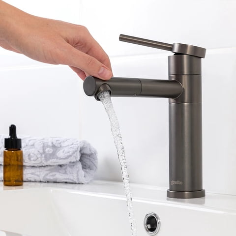 Monomando Lavamanos Brienza Stretto Color Grafito Austral