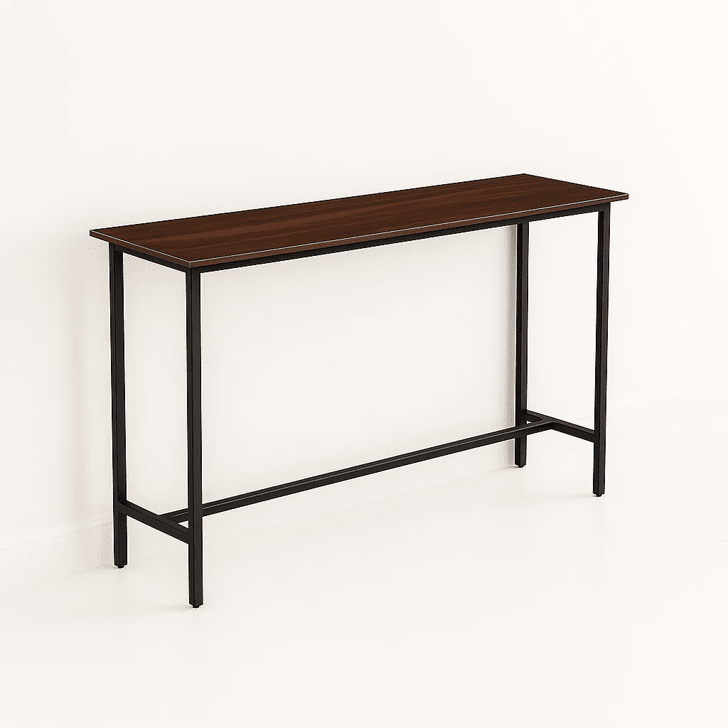 Klik Muebles - Mesa De Arrimo O Bar Alta Rustik - Madera Oscura Walnut