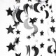 thumbnail image 5 of Guirnalda Cheerland Luna y Estrella 15,6 m Negro y Plateado, 5 of 9