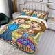 thumbnail image 3 of Maya y Miguel Conjunto de sábanas temático, trío de piezas, cómodo y amigable con la piel, diseño único, regalo de decoración para el hogar para familiares, amigos y fans,135cm *200cm, 3 of 6