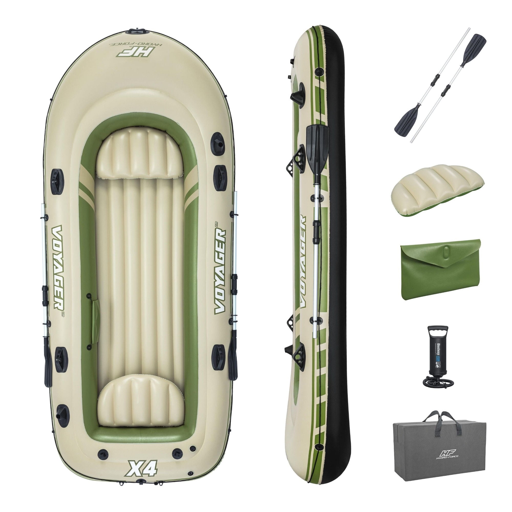 Bestway - Conjunto De Balsa Hinchable Hydro-Force Voyager X4 3.5 M