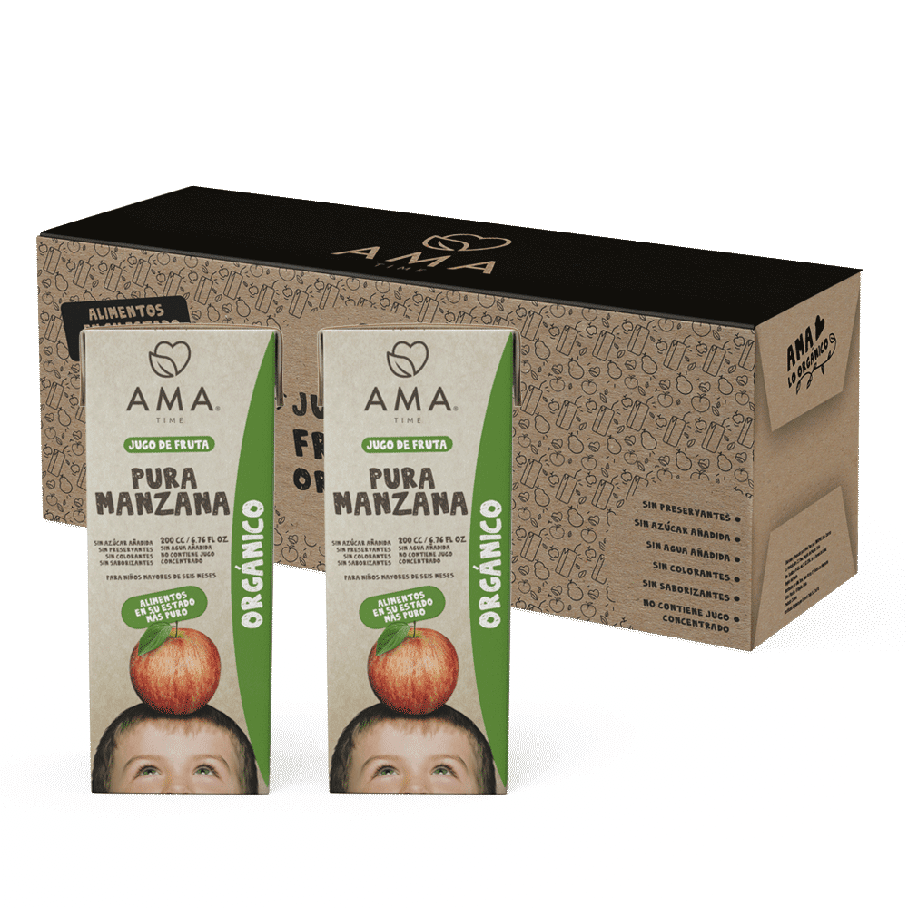Ama Time - Pack 24 Unid - Jugo Manzana 200 Cc