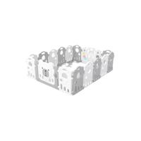 Genérico - Corral Plegable Para Bebé Armable Con Paneles De Seguridad, Gris