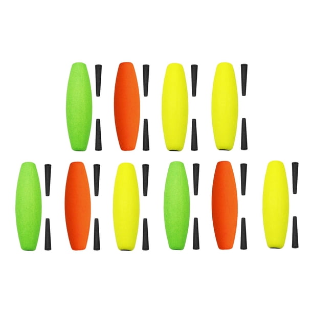 10 Piezas Flotadores de Pesca Bobbers de Pesca Herramienta de Aparejos de Pesca Regalos Del Día Del Padre para Papá Flotadores de Clavijas de Pesca Co 6 cm