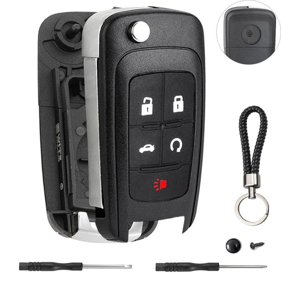 Carcasa de mando a distancia JJCHQ de 5 botones negra para Chevrolet, GMC y Buick