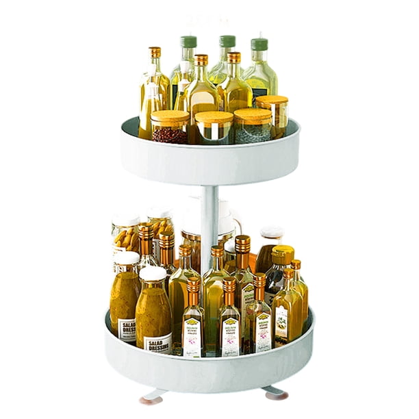 Estante de almacenamiento de cocina, estante para condimentos, caja de almacenamiento de productos para el hogar, estante de almacenamiento de piso multifuncional giratorio de 360 grados