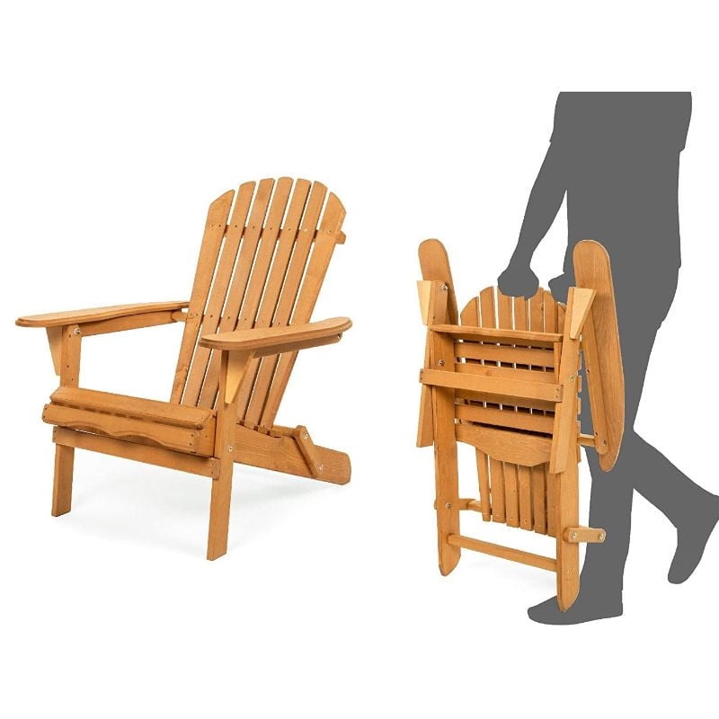 Tecnomobili - Silla Terraza Muskoka Madera Plegable Natural