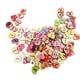thumbnail image 2 of 100 piezas de flores impresas en forma de corazón botones de madera para la costura y la artesanía, 2 of 3