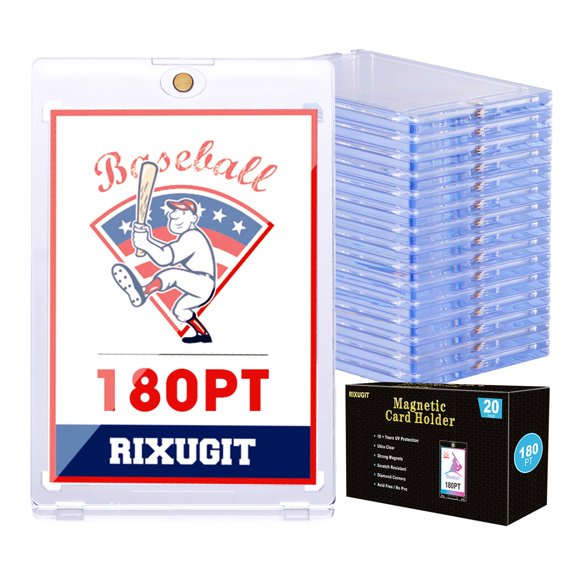 Portacartas magnético transparente de 180 pt para cartas coleccionables x20