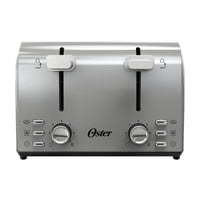 Tostadora Oster De Acero Inoxidable Para 4 Rebanadas, 7 Niveles De Dorado