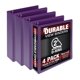 thumbnail image 1 of Carpeta Samsill Durable de 2 pulgadas, color morado, paquete de 4, 475 páginas, 1 of 7