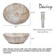 thumbnail image 2 of Lavabo tipo cuenca Davivy ovalado de 41 cm x 33 cm con marmoleado y drenaje emergente, 2 of 9