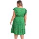 thumbnail image 2 of Vestido de Línea A con Cuello en V, Mangas con Volantes, Cintura Elástica y Bolsillos para Mujer de Talla Grande GRACE & GRANDEUR 2X Verde, 2 of 7