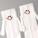 thumbnail image 4 of 2 pares de calcetines con forma de mano para niños, divertidos calcetines magnéticos de tubo medio con cara sonriente blanca, calcetines a juego, pantuflas divertidas, regalo de cumpleaños de amistad, 4 of 6
