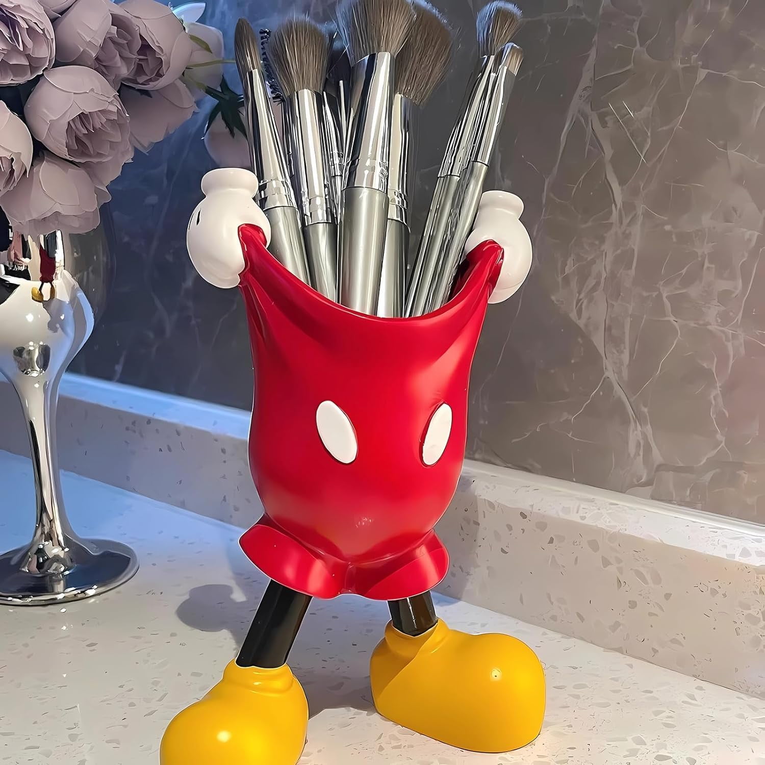 Soporte Para Brochas De Maquillaje Hannahcos Cartoon Star Resin