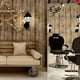 thumbnail image 2 of 1 Roll, Retro Wood Grain Wallpaper, 3D Vertical Strips, Simulated Wooden Boards, PVC Wall Stickers, Wall Decoration, Moisture-proof, Fro Kitchen, Living Room, Bedroom Wall Decoration, 17.7 Inches * 2, 2 of 4