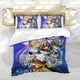 thumbnail image 5 of Los Caballeros del Zodiaco Conjunto de sábanas temático, trío de piezas, cómodo y amigable con la piel, diseño único, regalo de decoración para el hogar para familiares, amigos y fans,140cm *210cm, 5 of 6