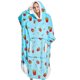 thumbnail image 1 of Manta portátil con capucha Yescool Fries, franela, forro polar sherpa, 1 of 7