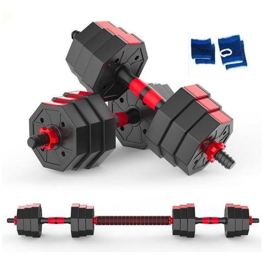 Set Mancuernas Ajustables 20 Kg Con Barra Yep Negro