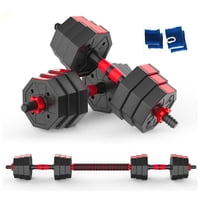 Set Mancuernas Ajustables 20 Kg Con Barra Yep Negro