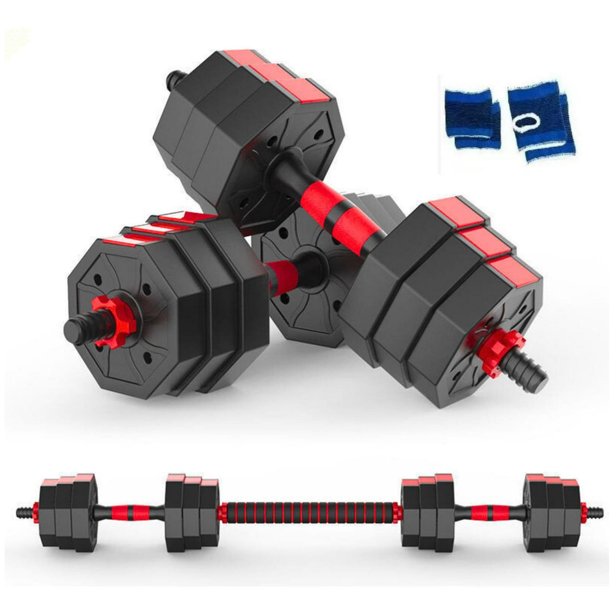 Set Mancuernas Ajustables 20 Kg Con Barra Yep Negro