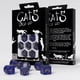 thumbnail image 1 of Set de Dados de Juego Q Workshop Cats Meowster Indigo Dorado, 1 of 2