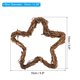 thumbnail image 2 of Uxcell Corona de Estrella de Ratán, 2 Piezas de 15CM Corona de Rama de Vid Natural de Navidad Aro de Anillo Floral, Marrón, 2 of 7