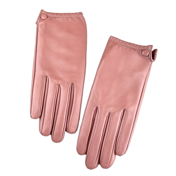 Guantes de piel auténtica para mujer, de primavera y otoño, finos, para pantalla táctil, para conducir, ciclismo, coche eléctrico, sencillos, de moda, cortos, de primera capa, de piel de oveja.