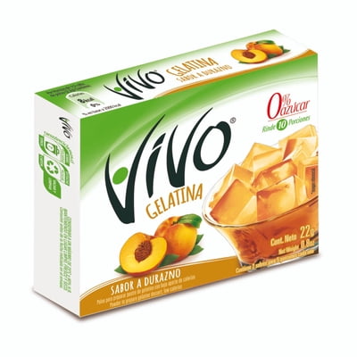 Gelatina Durazno 22 G Vivo