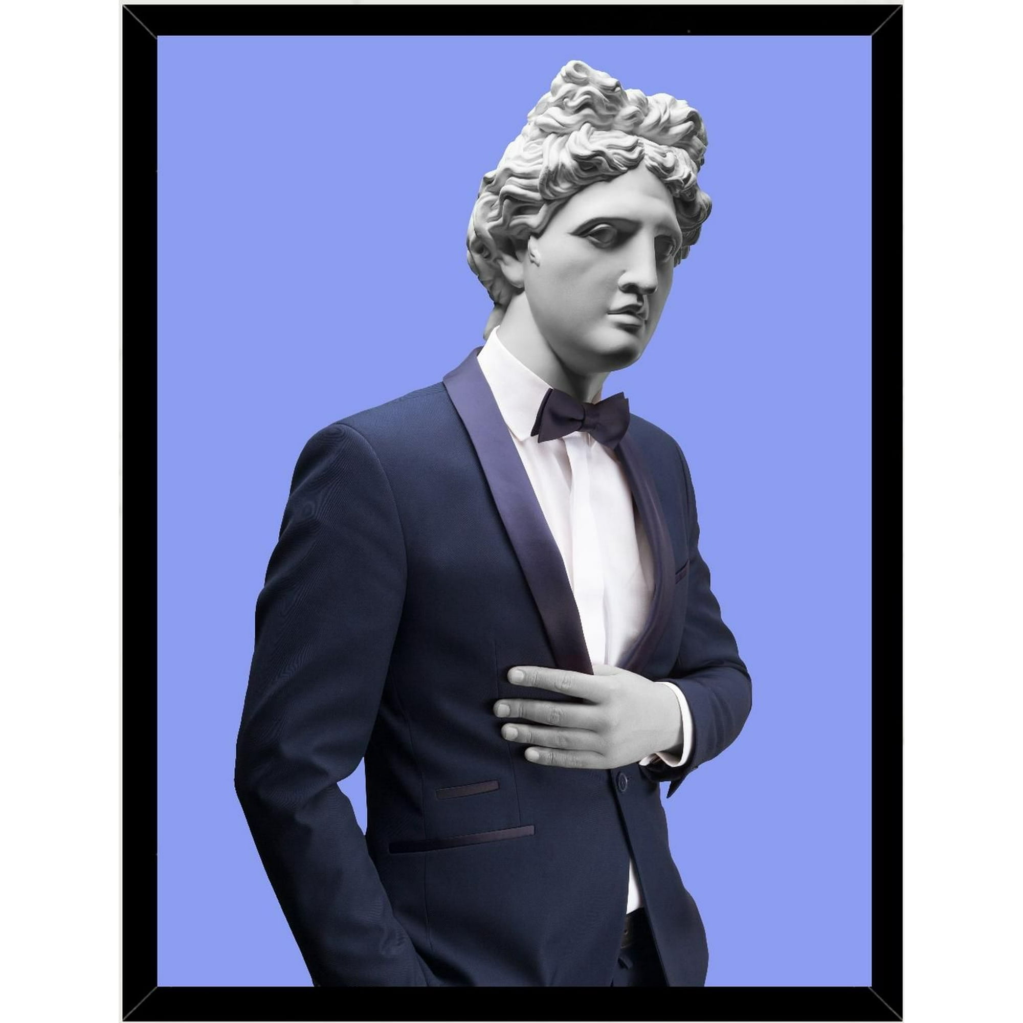 Genérico - Cuadro Decorativo Escultura Apolo Moderno Medidas 30x40 Cm