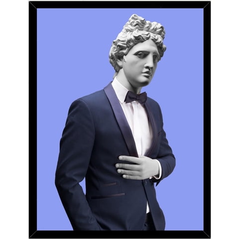 Genérico - Cuadro Decorativo Escultura Apolo Moderno Medidas 30X40 Cm