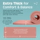 thumbnail image 3 of Esterilla de yoga Retrospec Solana de 1 cm de grosor con correa de nailon, color rosa, 3 of 8