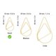 thumbnail image 2 of sujetapapeles DEEDYGO Gold Teardrop de acero inoxidable, 250 unidades, 2 of 6