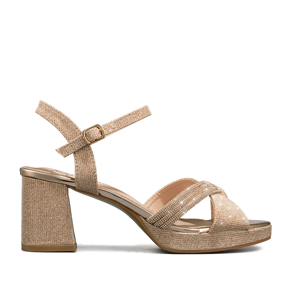 Sandalia Taco De Moda Con Pedrería Mujer Weide You536