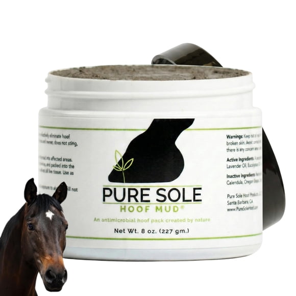 Pure Sole Barro para Cascos 227 g para el cuidado de la podredumbre de la ranilla en caballos