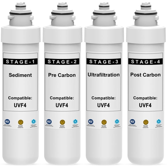Kit de Reemplazo de Filtro de Agua WFiltr UVF4 de 4 Etapas