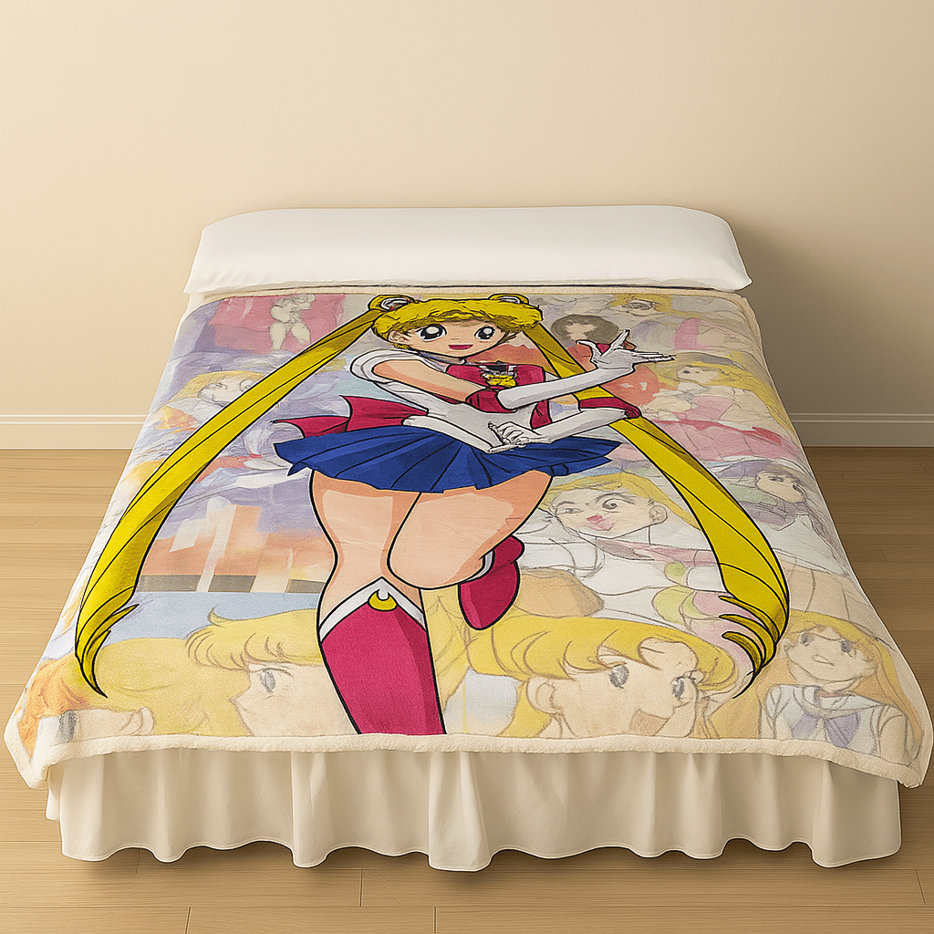 Genérico - Cobertor Sherpa Sailor Moon 1.5 Plazas