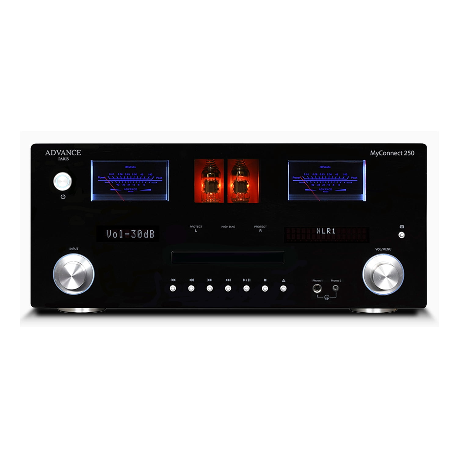 Advance Acoustic - Receiver Stereo Híbrido/streamer/cd Advance Myconnect 250