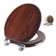thumbnail image 1 of Asiento de Inodoro Redondo Angel Shield de Madera Nogal Oscuro con Cierre Lento, 1 of 7
