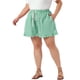 thumbnail image 4 of Agnes Orinda Pantalones Cortos de Boxeador para Mujer Talla Grande, Pantalones Cortos con Volantes, Cintura Elástica, Cordón, Verano, Casual, Lindos, con Bolsillo, 3X Verde Oscuro, 4 of 6