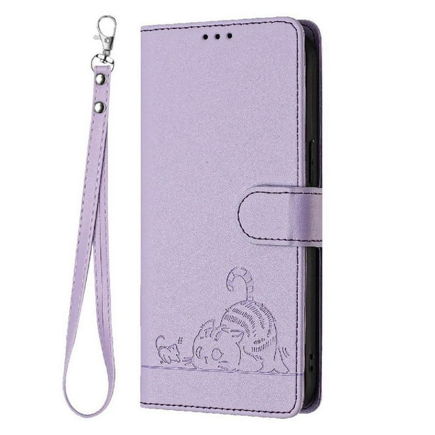 Funda tipo cartera FOXDOCK para Xiaomi Redmi Note 13 pro plus 5G con soporte, ranuras, RFID, diseño de gato