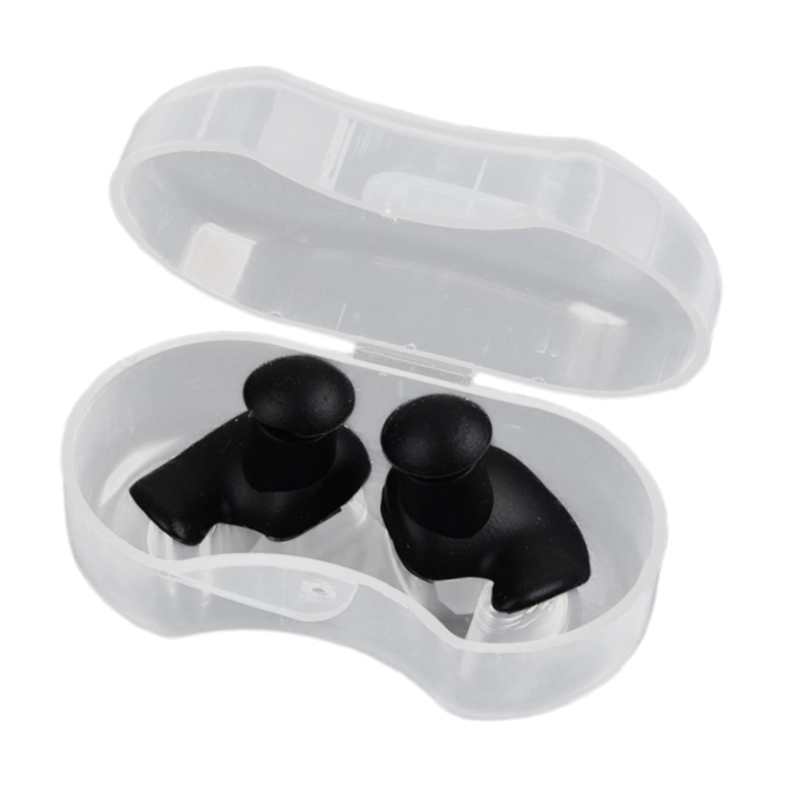 Ioensy - Tapones Para Los Oídos Para Nadar, Tapones Para Los Oídos De Silicona Para Dormir, Para Bañarse, Surfear, Bucear, Color Negro