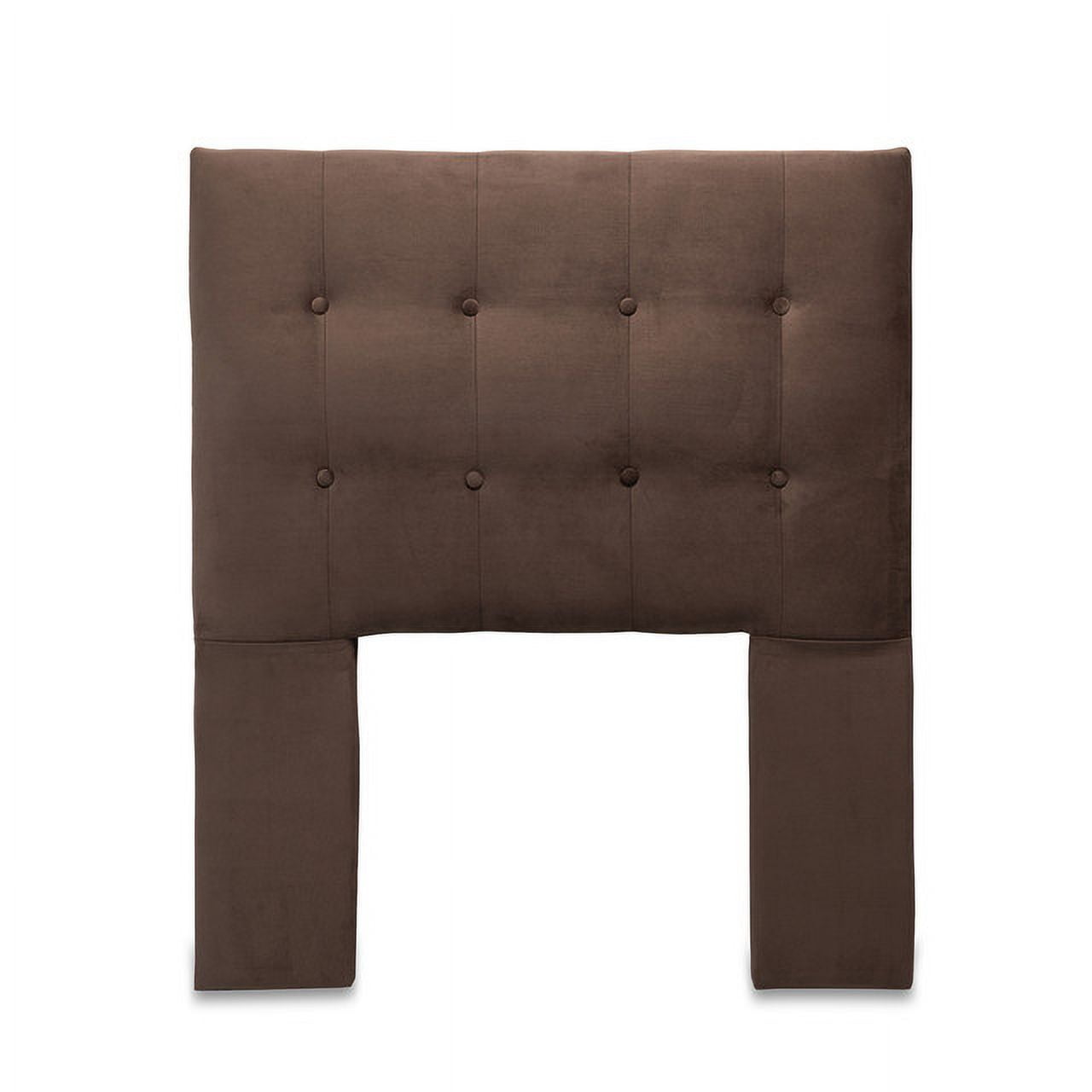 Dgb - Respaldo Cama 1 Plaza Felpa Chocolate Sevilla Cp