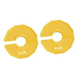 Ioensy - 2 Discos De Pesas Pequeños De Cambio Para Barras Estándar De Microcarga De 124 Mm, Amarillos
