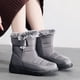 thumbnail image 2 of Botas de nieve de invierno para mujer, botas anchas de media pantorrilla, botines cálidos con forro de piel, antideslizantes y cómodos para exteriores., 2 of 5