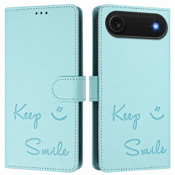 Funda Cartera para iPhone 17 Air con Bloqueo RFID, Cierre Magnético y Ranuras Tarjetas Verde