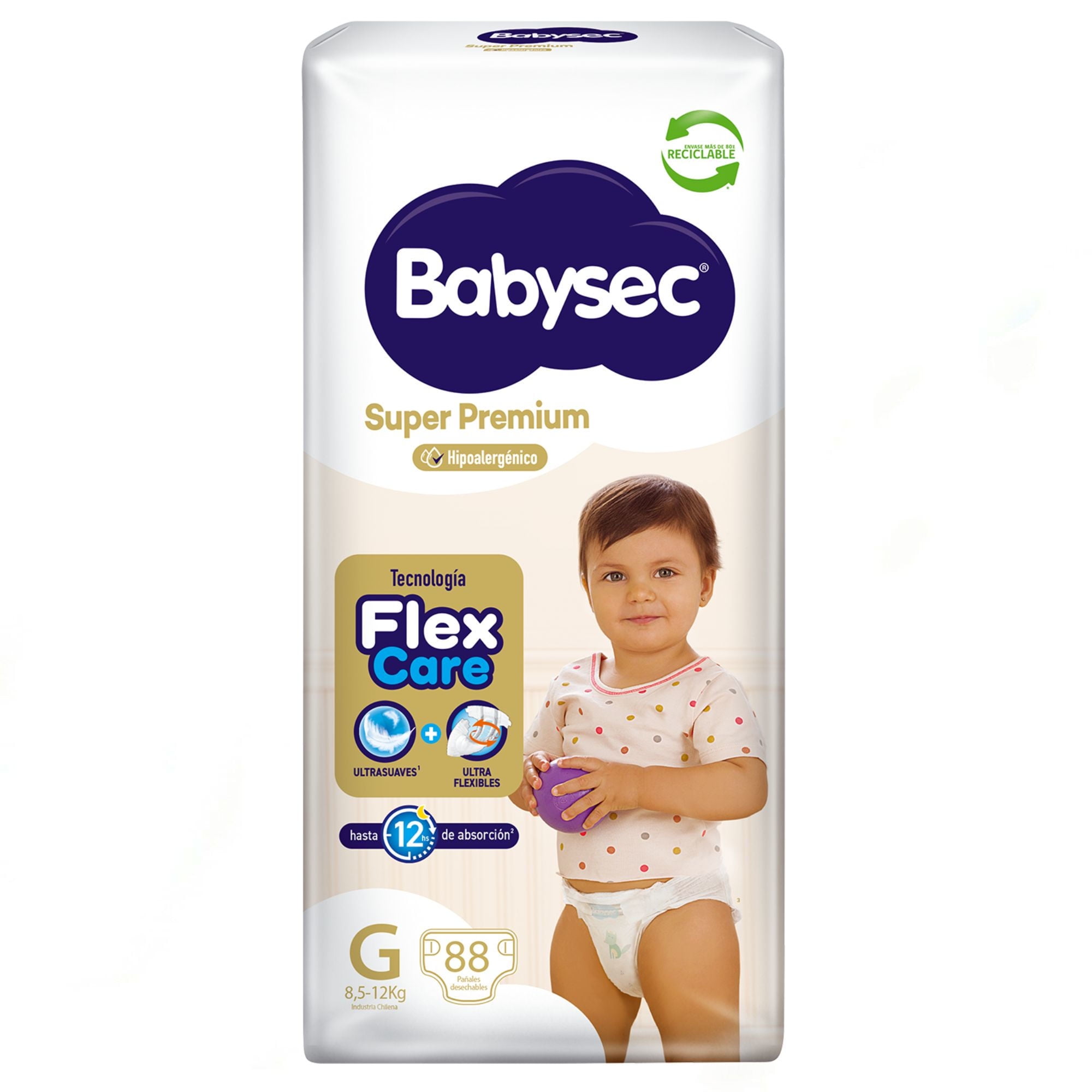 Pañales Súper Premium G, 88 Un 88 Un Babysec