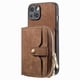 thumbnail image 2 of Funda Tipo Cartera con Correa Cruzada para iPhone 15 Protección Contra Golpes Marrón, 2 of 6