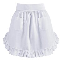 Bothyi - Delantal De Cintura Ligero Y Cómodo Para Floristería, Repostería Y Servidor, Color Blanco